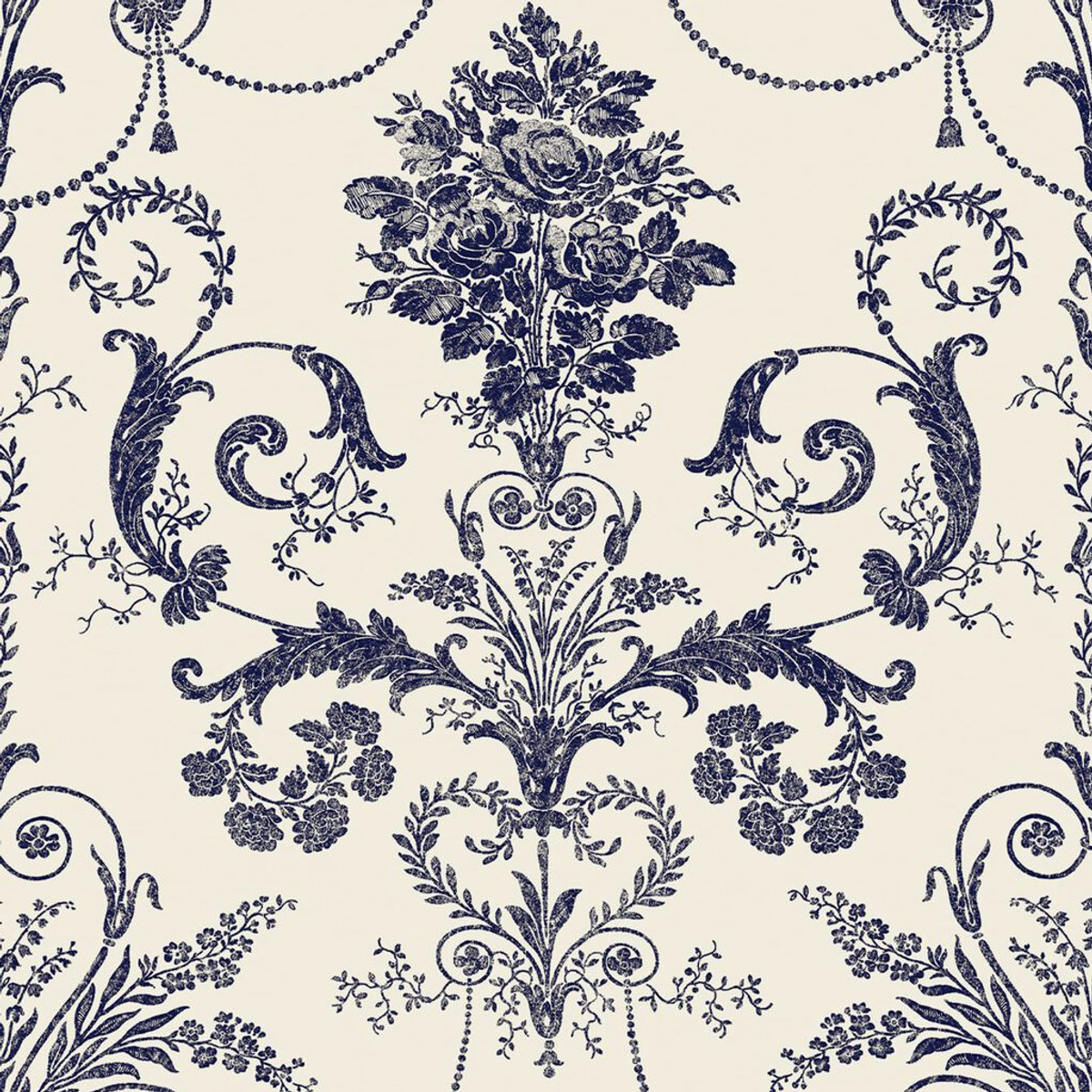 laura ashley josette off white & midnight wallpaper