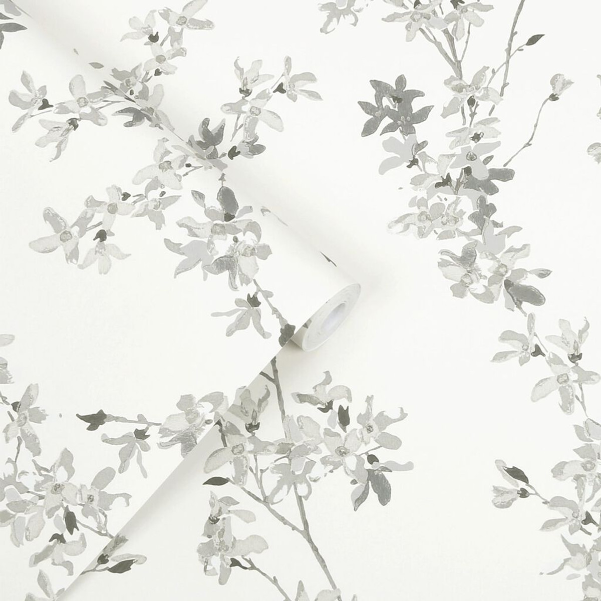 laura ashley forsythia steel wallpaper