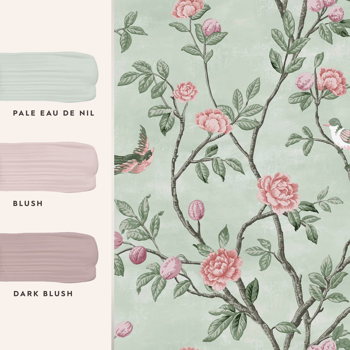 Laura Ashley Eglantine Eau de Nil Wallpaper