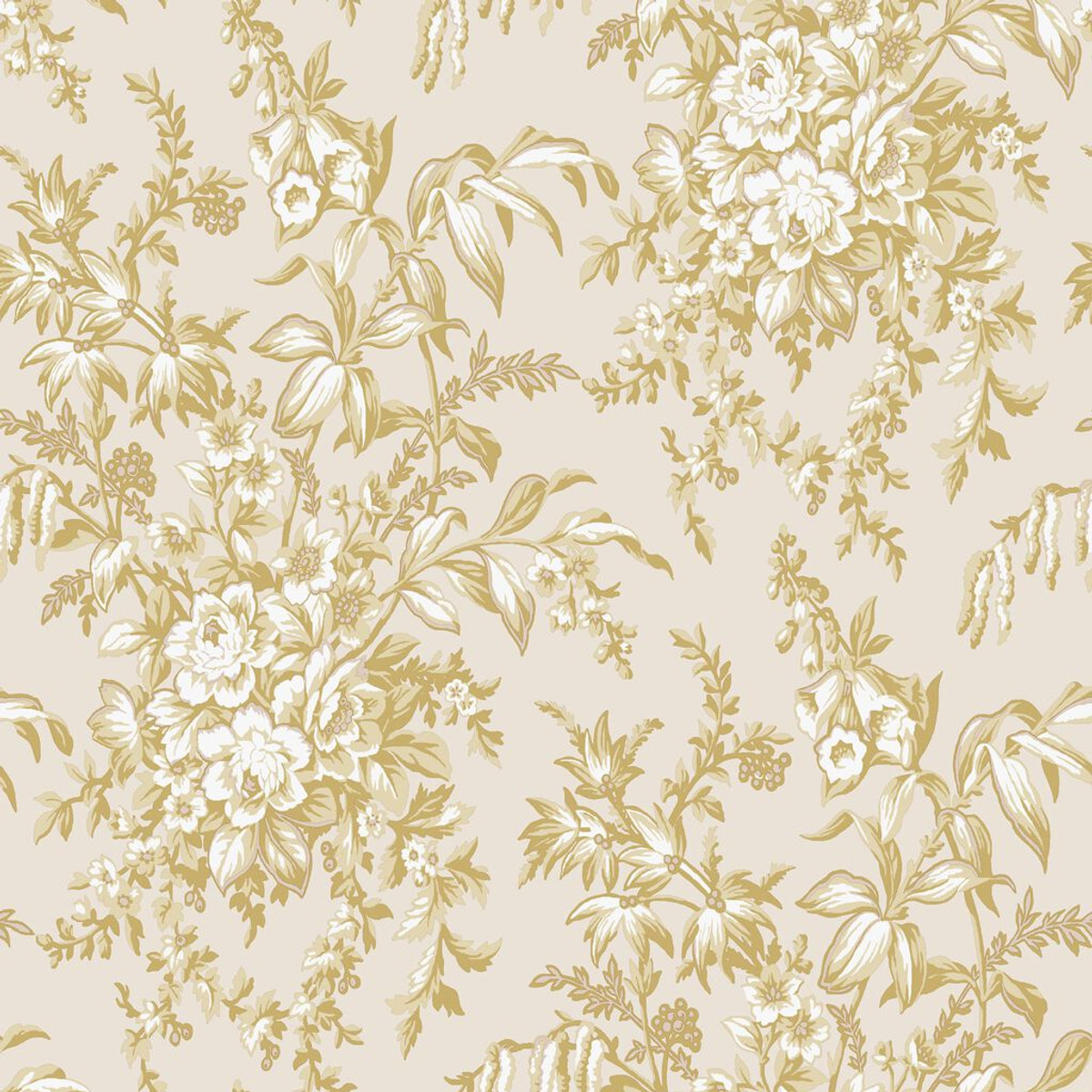 laura ashley picardie pale gold wallpaper