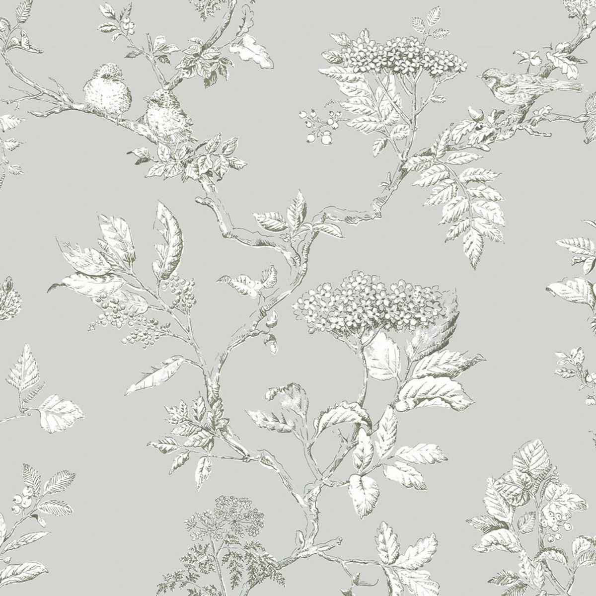 laura ashley elderwood steel wallpaper