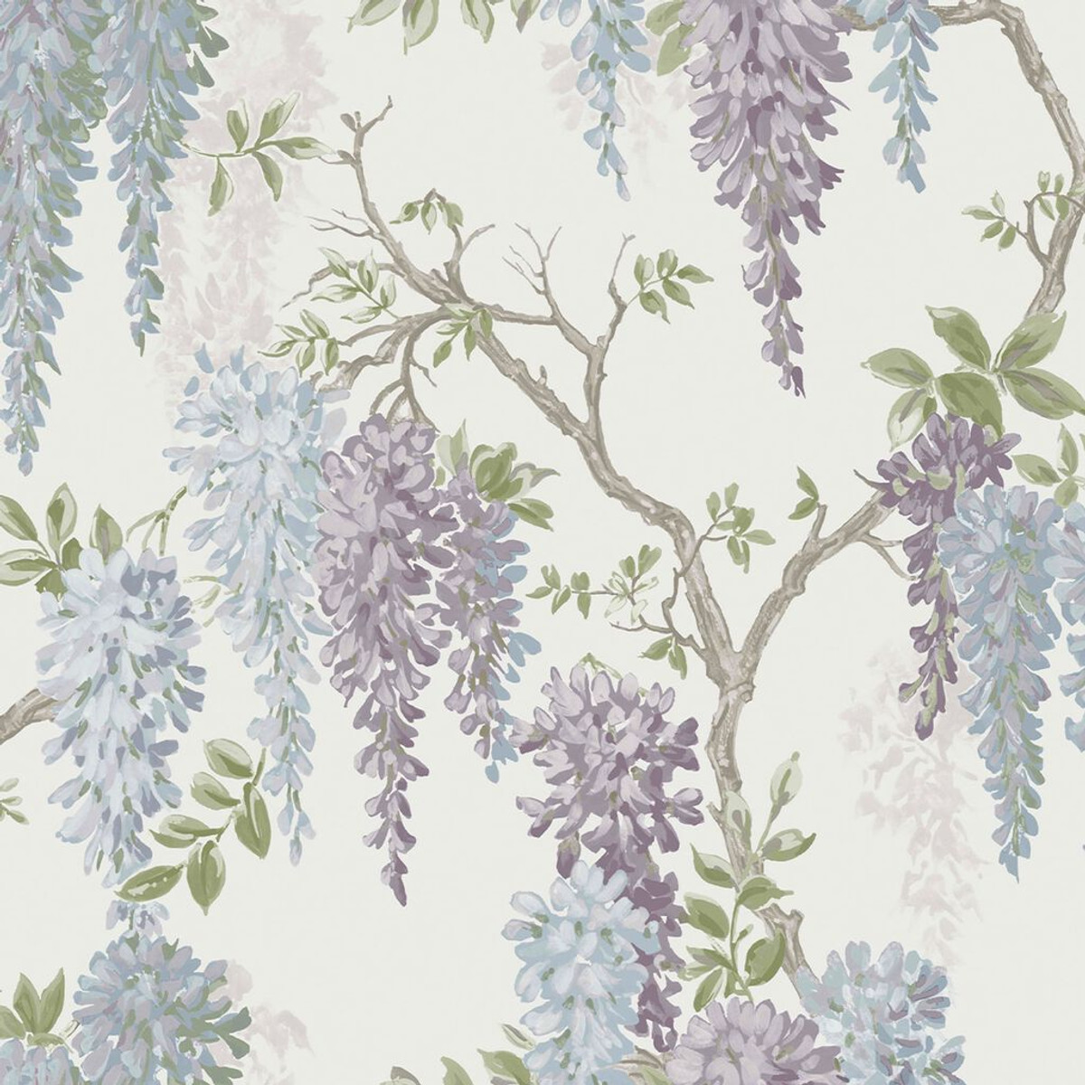 laura ashley wisteria garden pale iris wallpaper