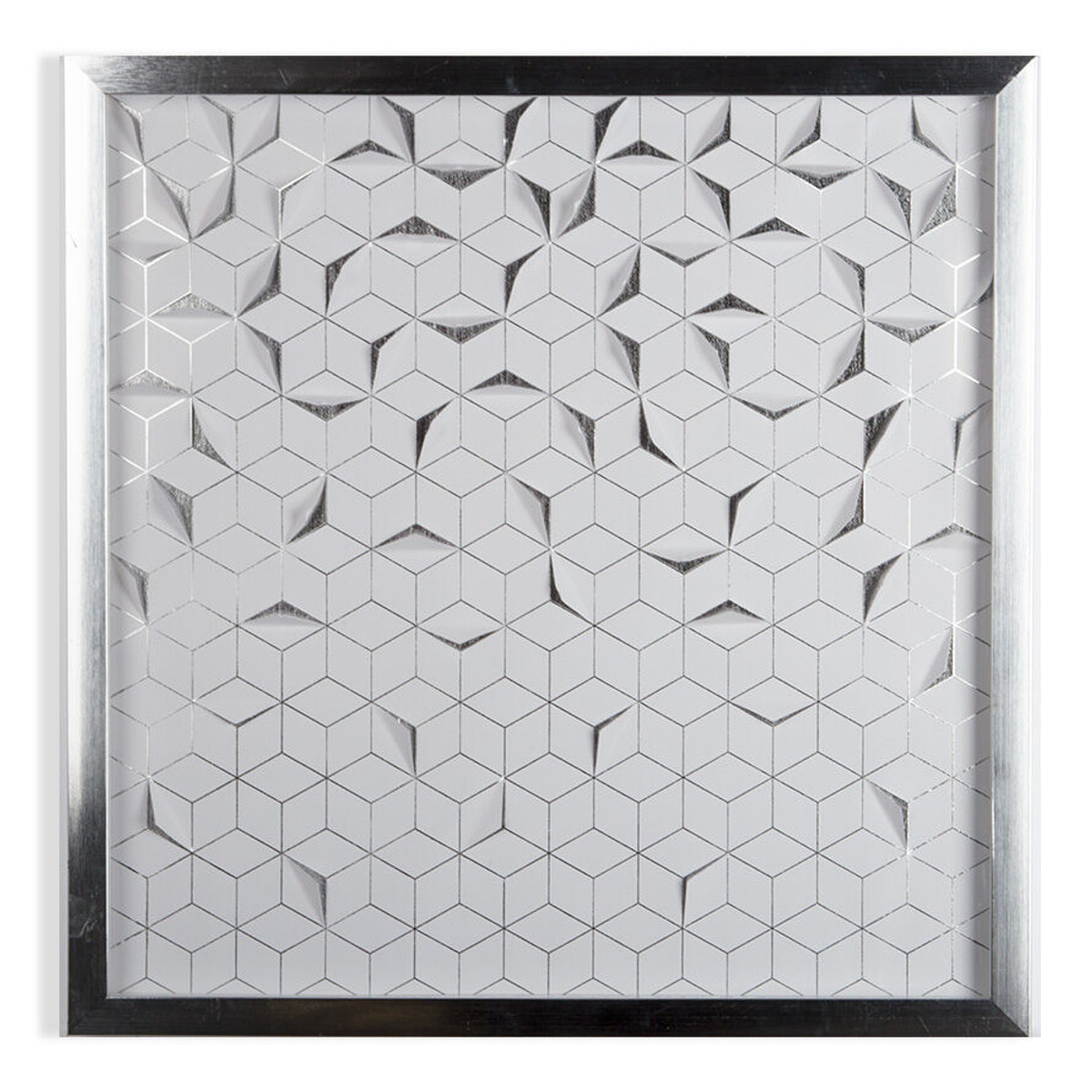 Silver Origami Framed Wall Art