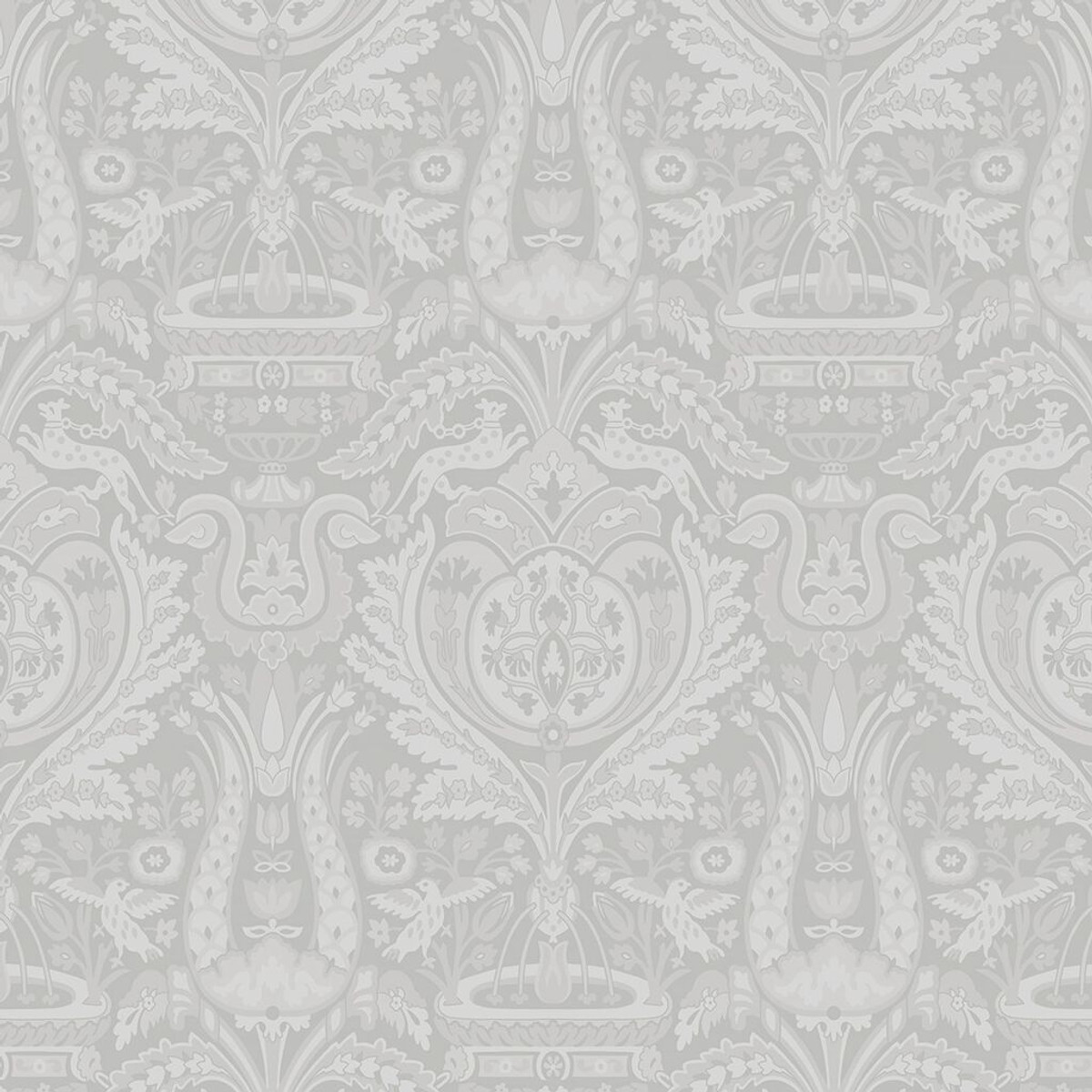 laura ashley heraldic damask slate grey wallpaper