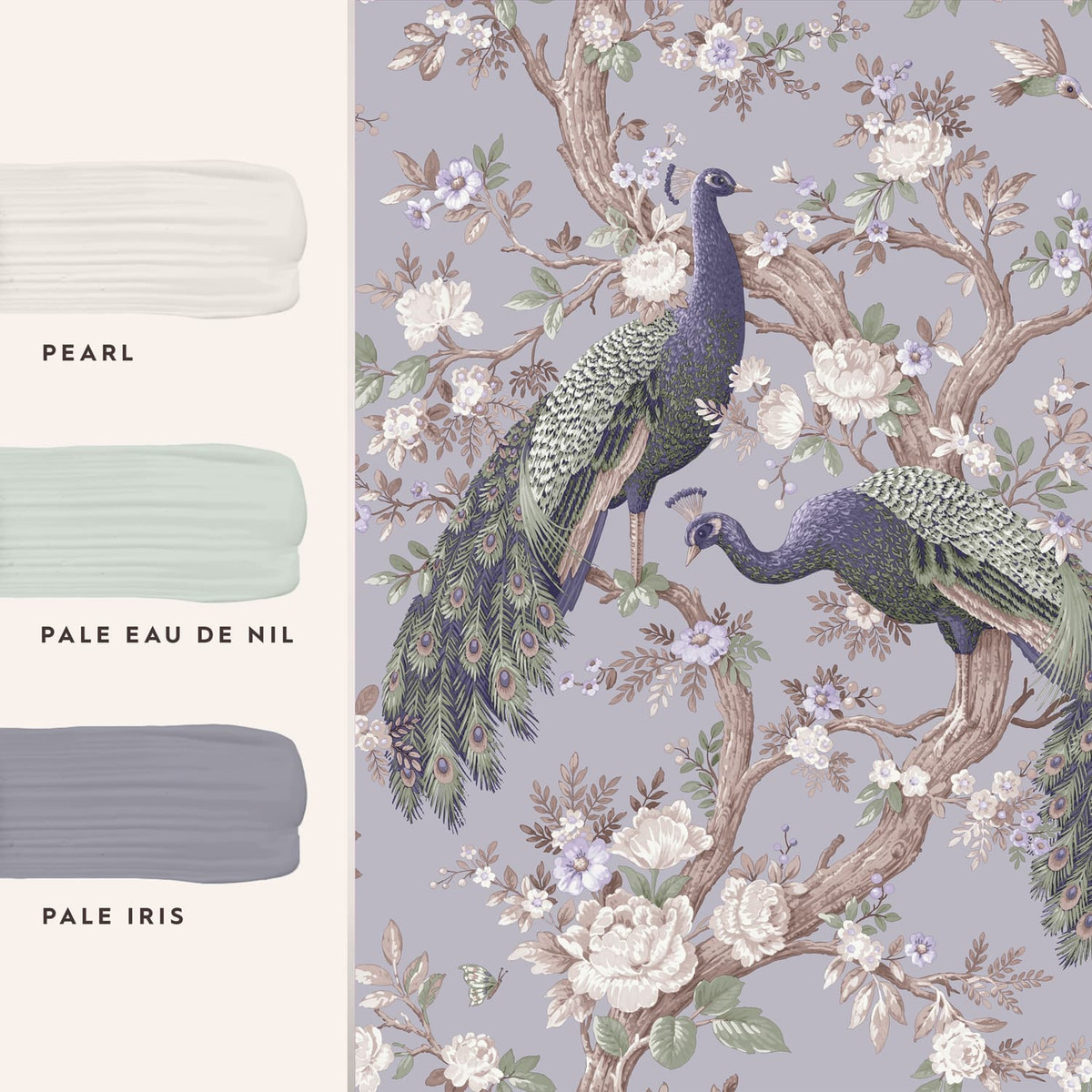 Laura Ashley Belvedere Pale Iris Wallpaper