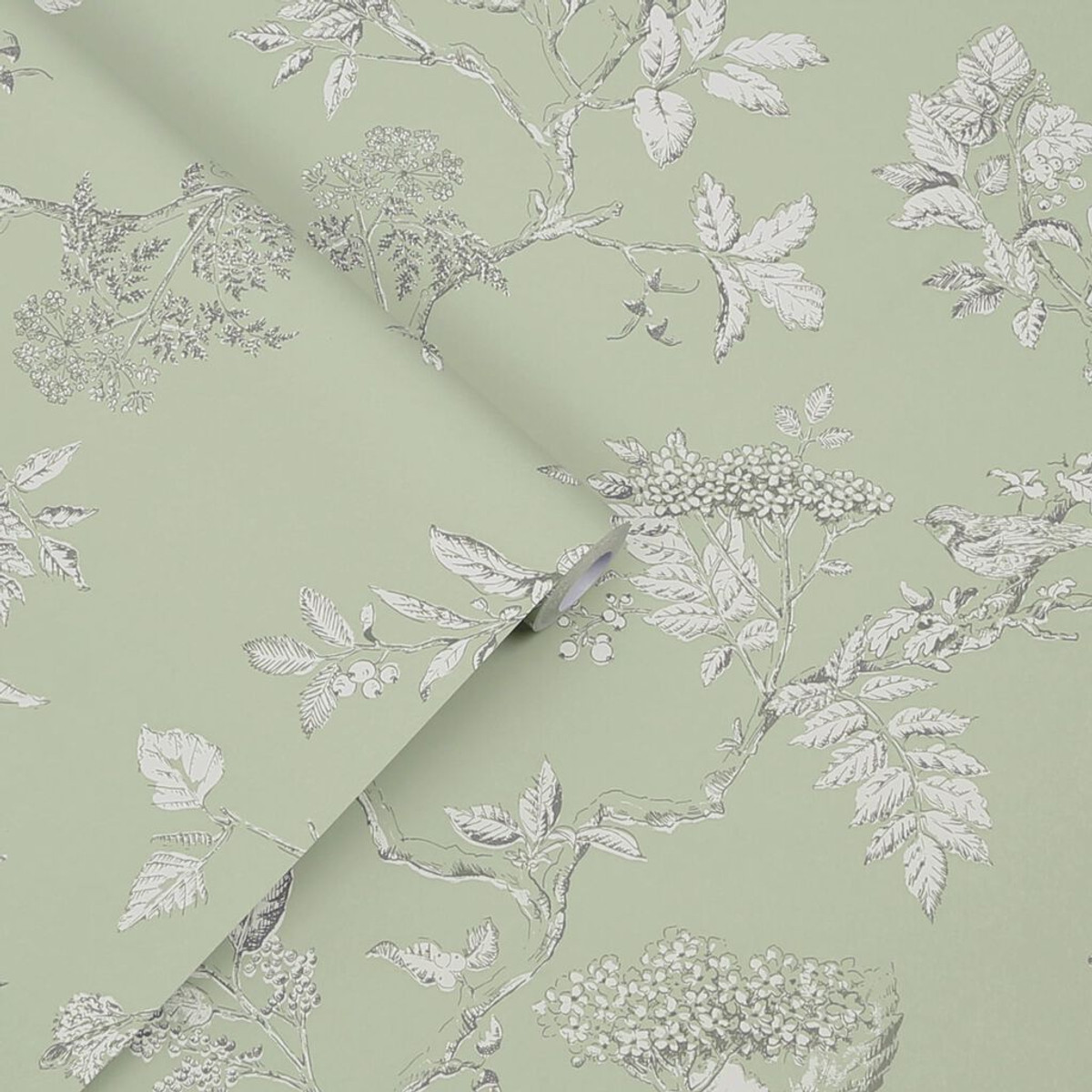 laura ashley elderwood sage wallpaper