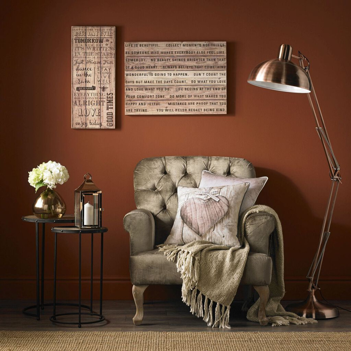 life is beautiful print on wood wall art