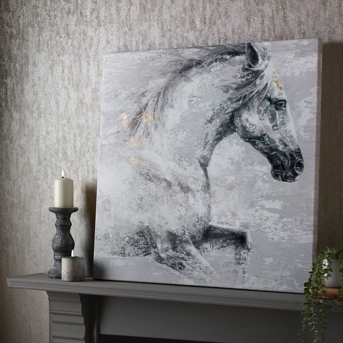 classical horse canvas wall art