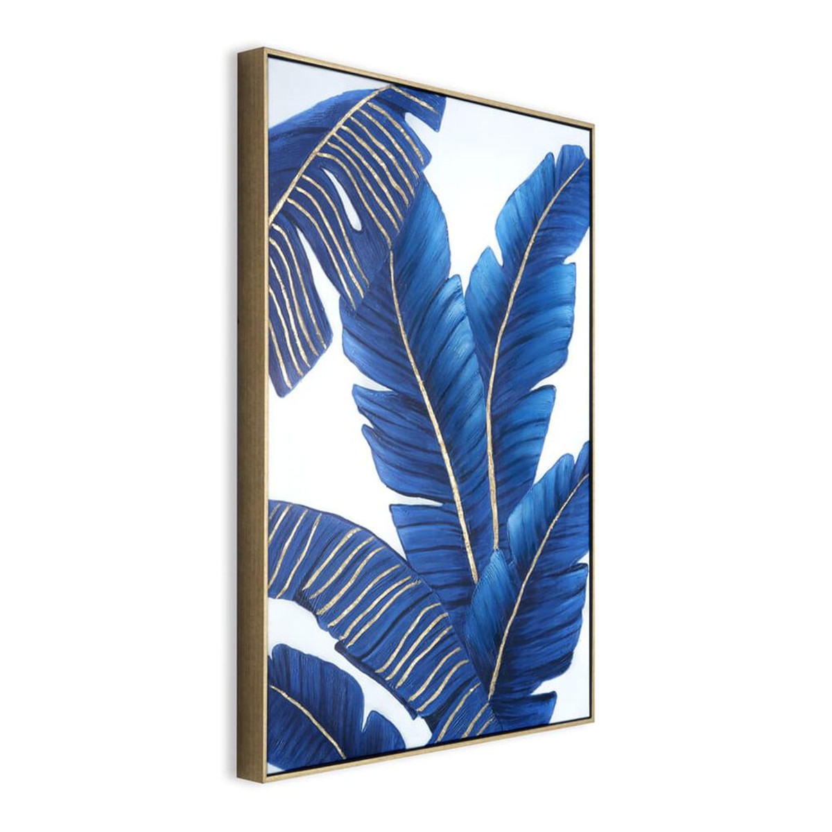 blissful blue tropics framed canvas