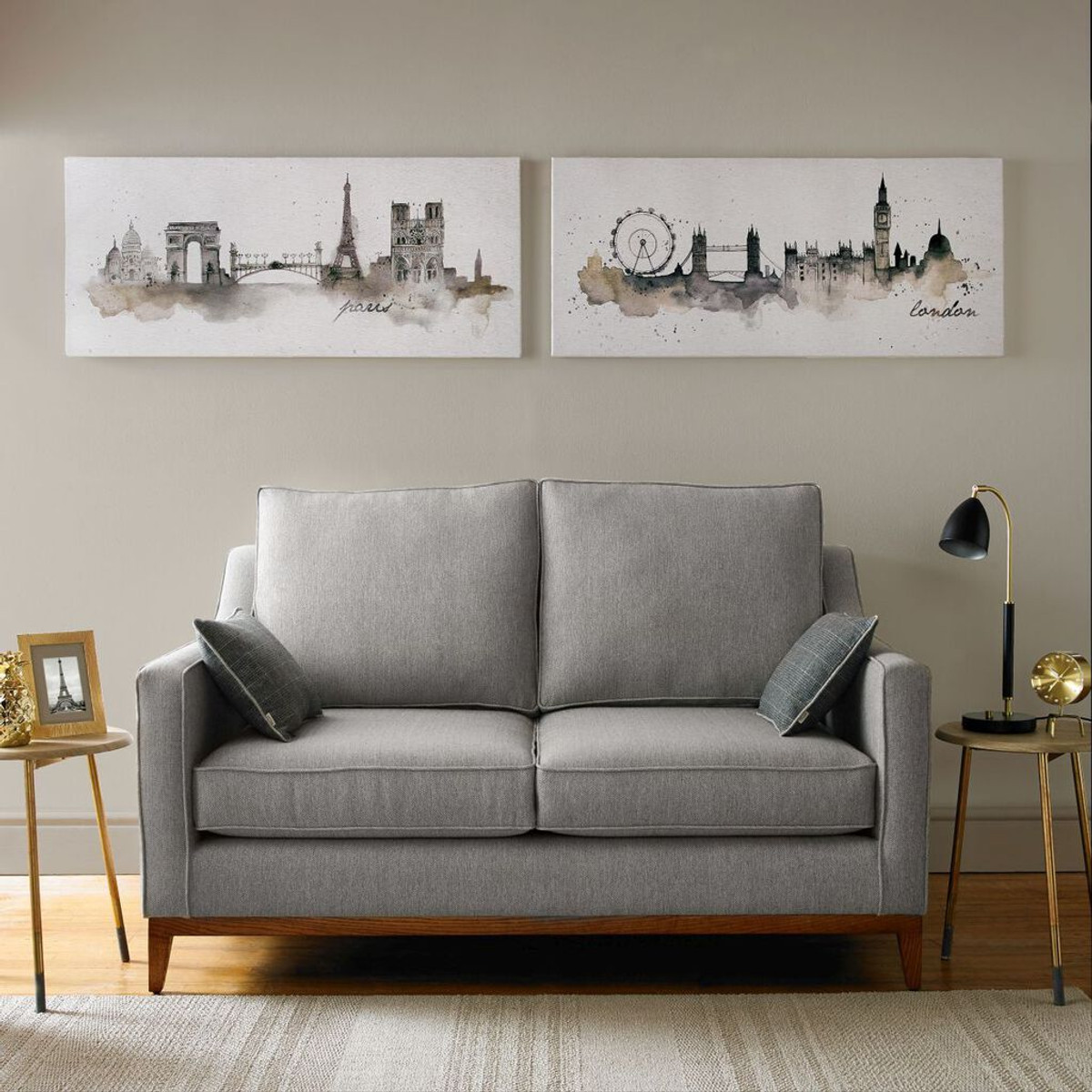 london watercolour printed canvas wall art