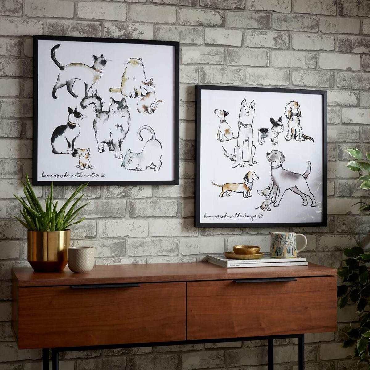 home is where the dog is wall art