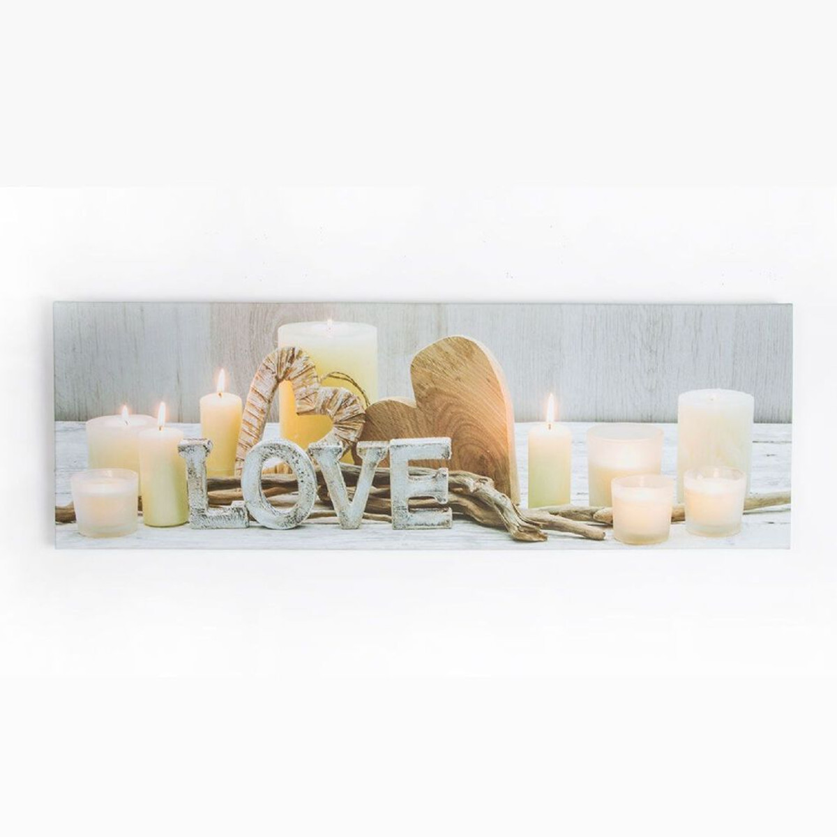 Love Led Printed Canvas Wall Art