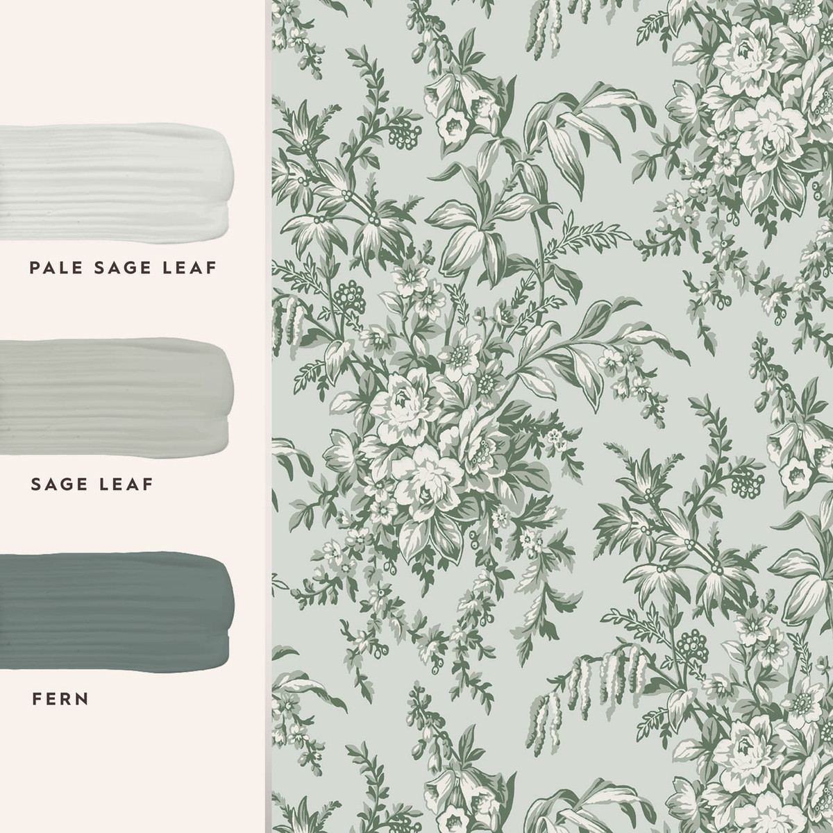 Laura Ashley Picardie Sage Wallpaper