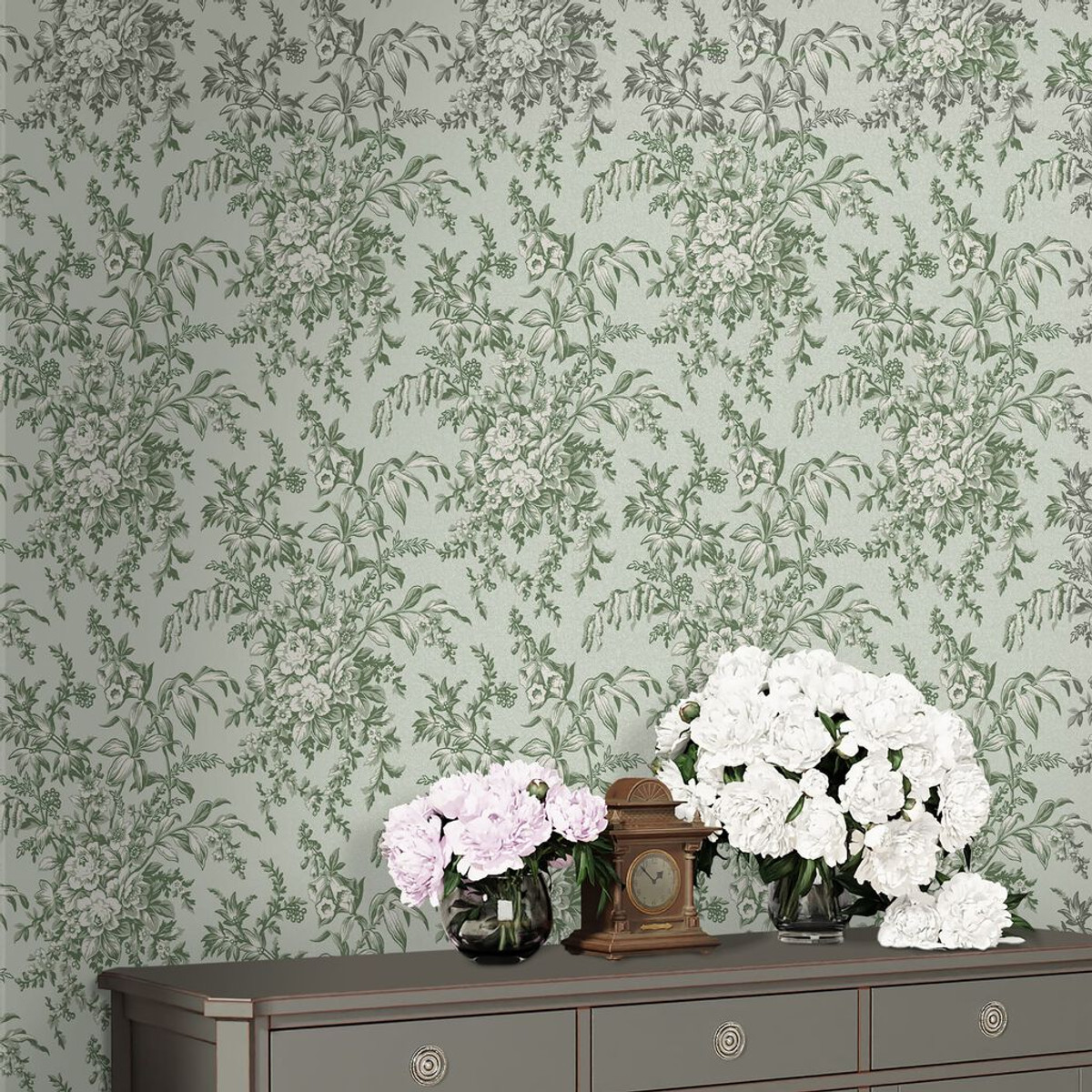 laura ashley picardie sage wallpaper