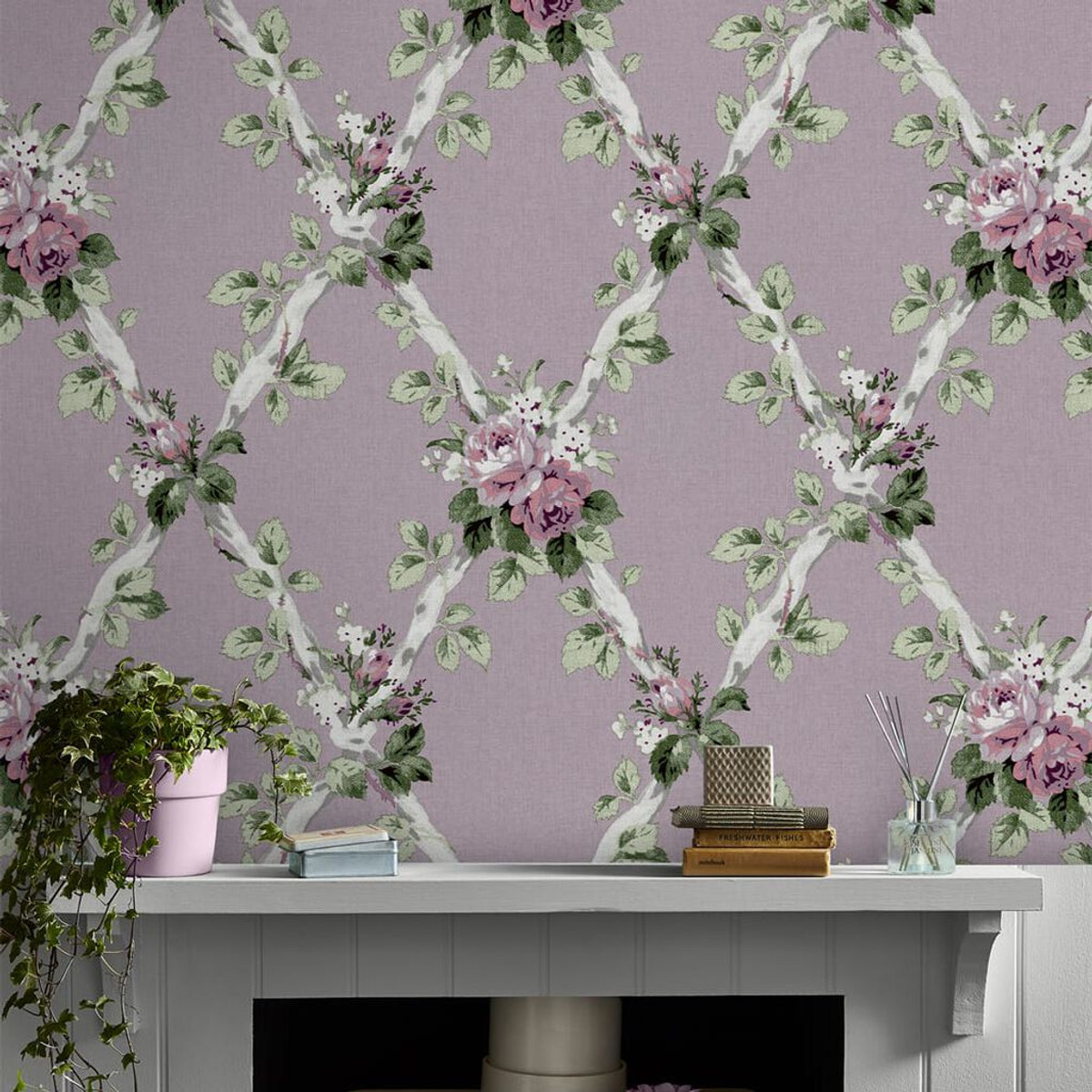 laura ashley elwyn grape wallpaper