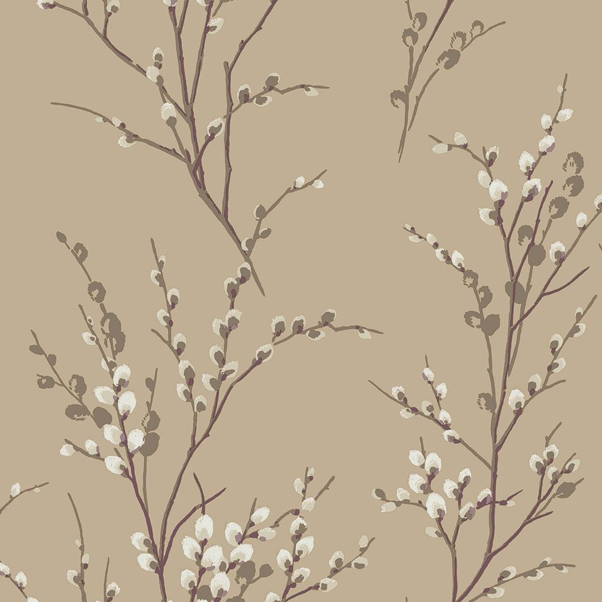 laura ashley pussy willow natural wallpaper