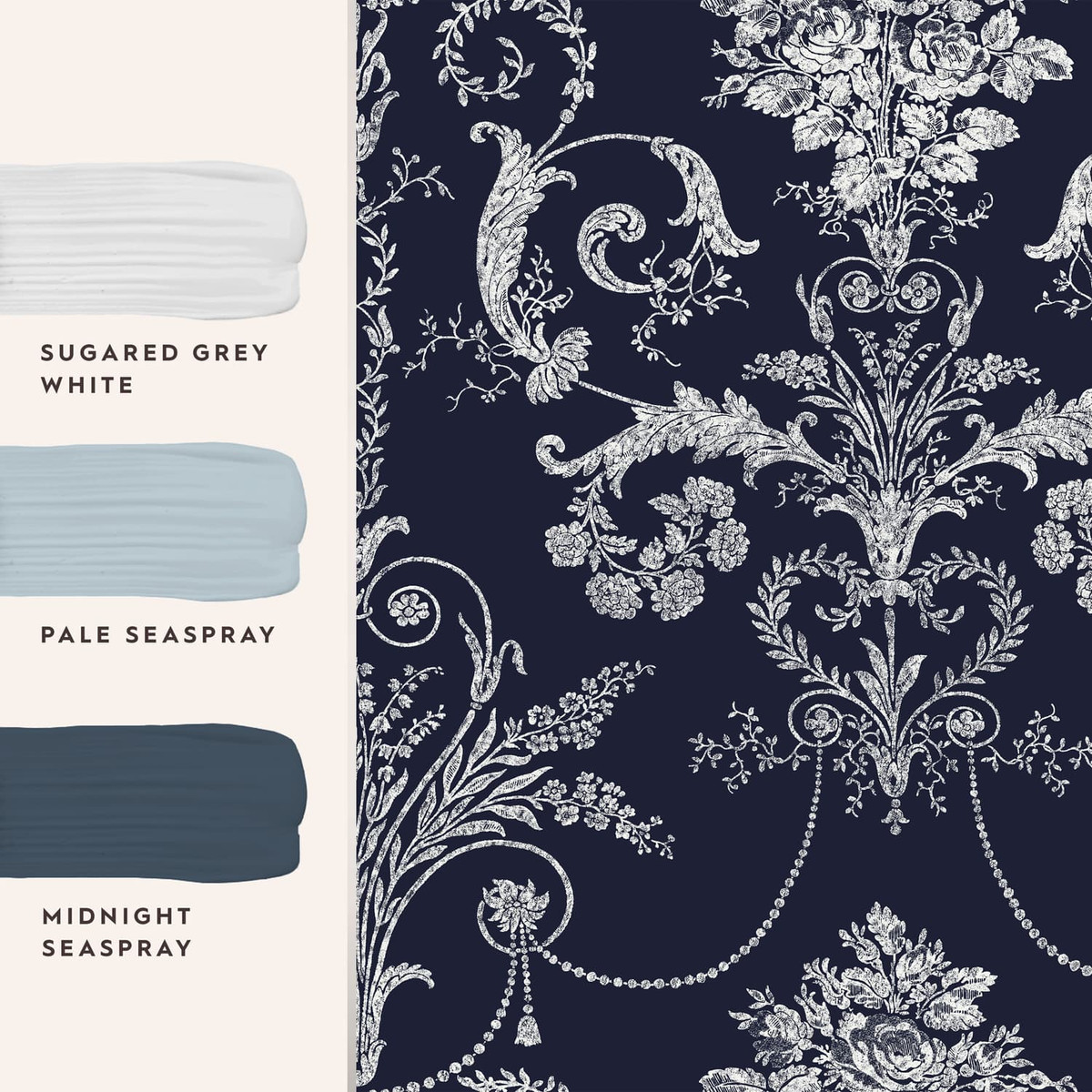 Laura Ashley Josette Midnight Wallpaper