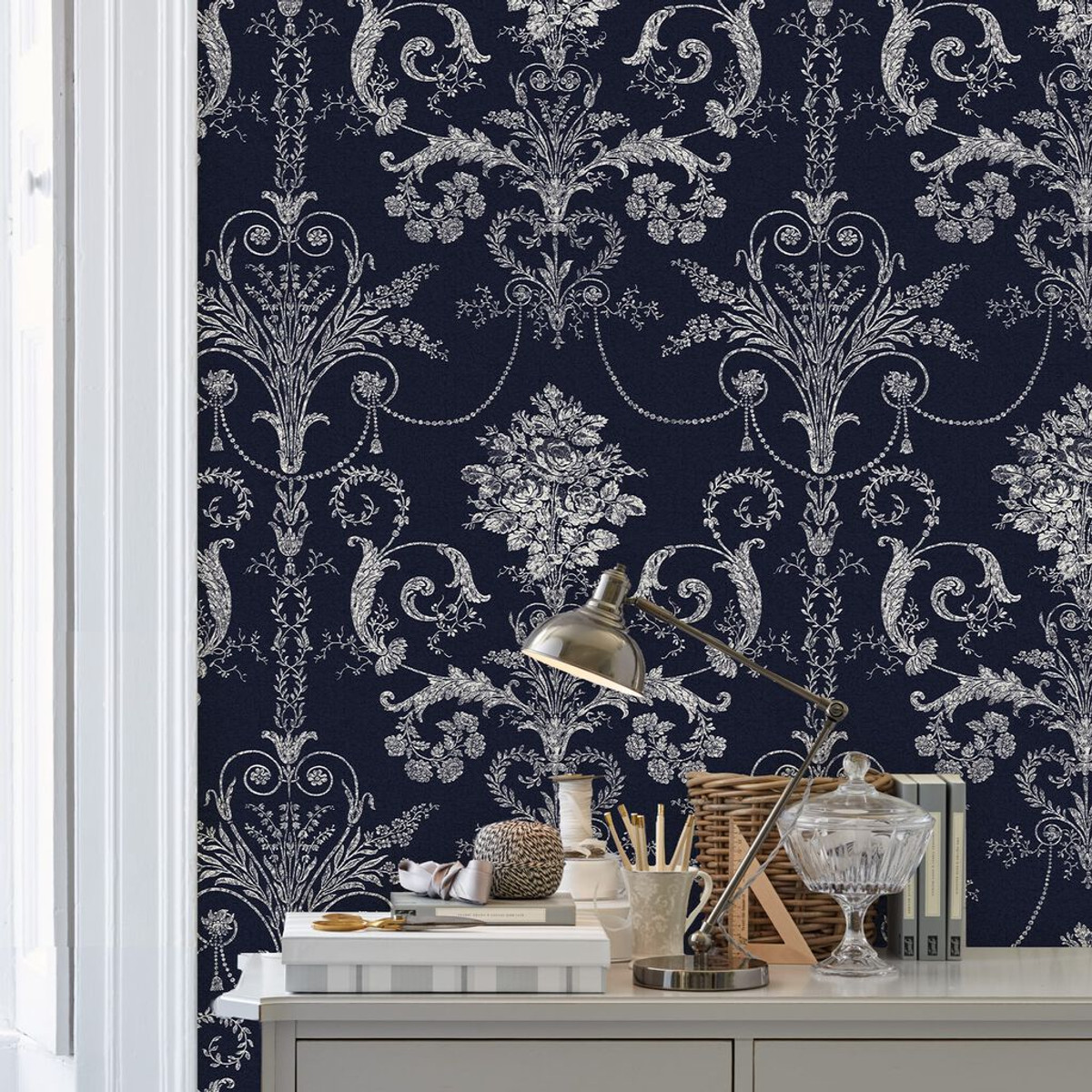 laura ashley josette midnight wallpaper