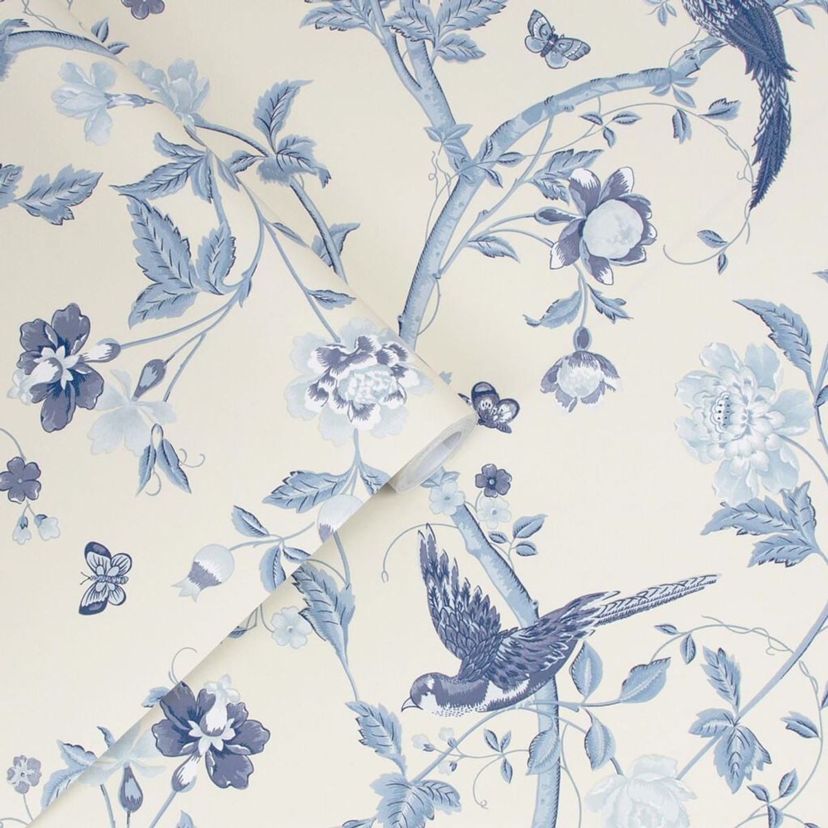 laura ashley summer palace royal blue wallpaper