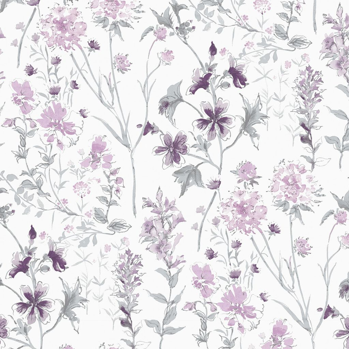 laura ashley wild meadow pale iris wallpaper