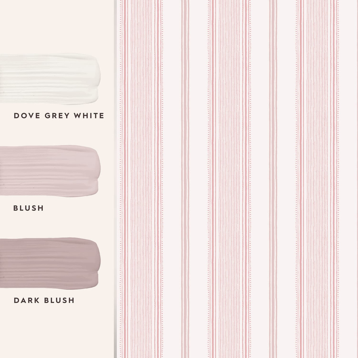 Laura Ashley Heacham Stripe Blush Wallpaper