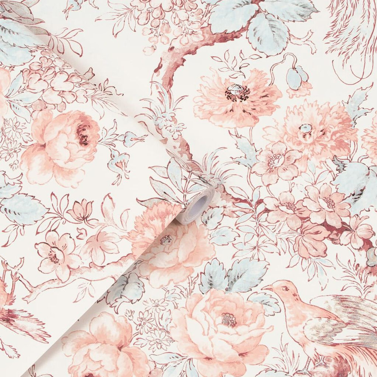 laura ashley birtle blush wallpaper