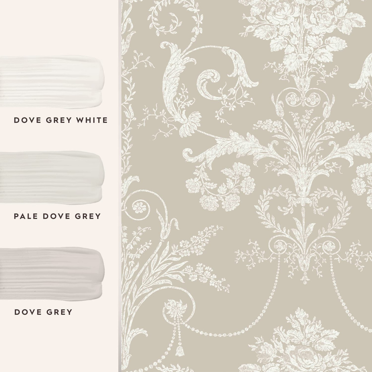 Josette White & Dove Grey Wallpaper Laura Ashley Wallpaper Wallpaper It