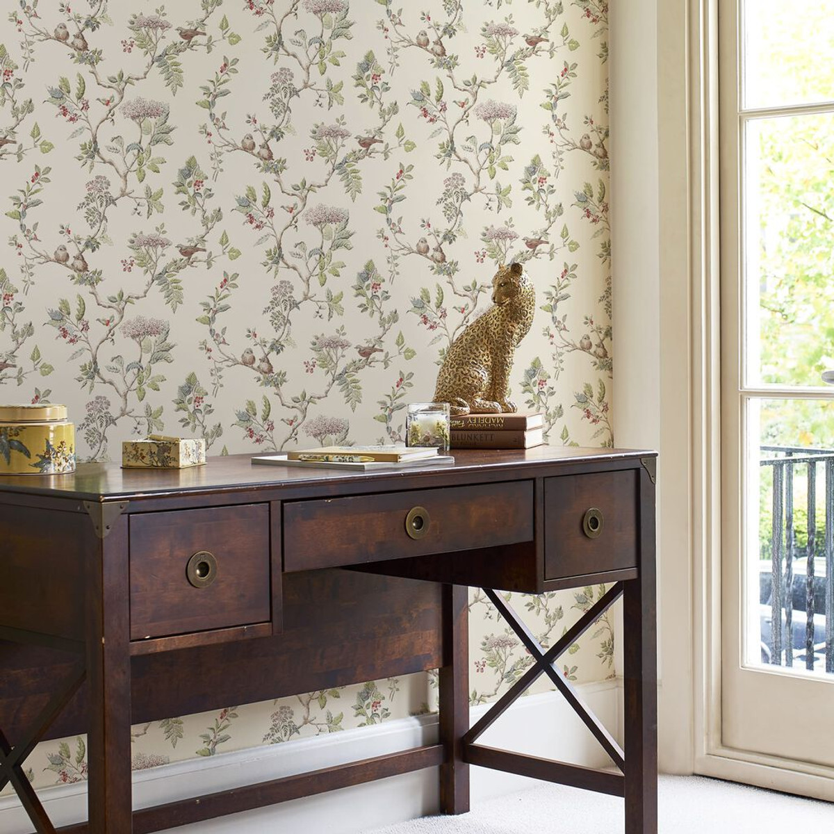 laura ashley elderwood natural wallpaper