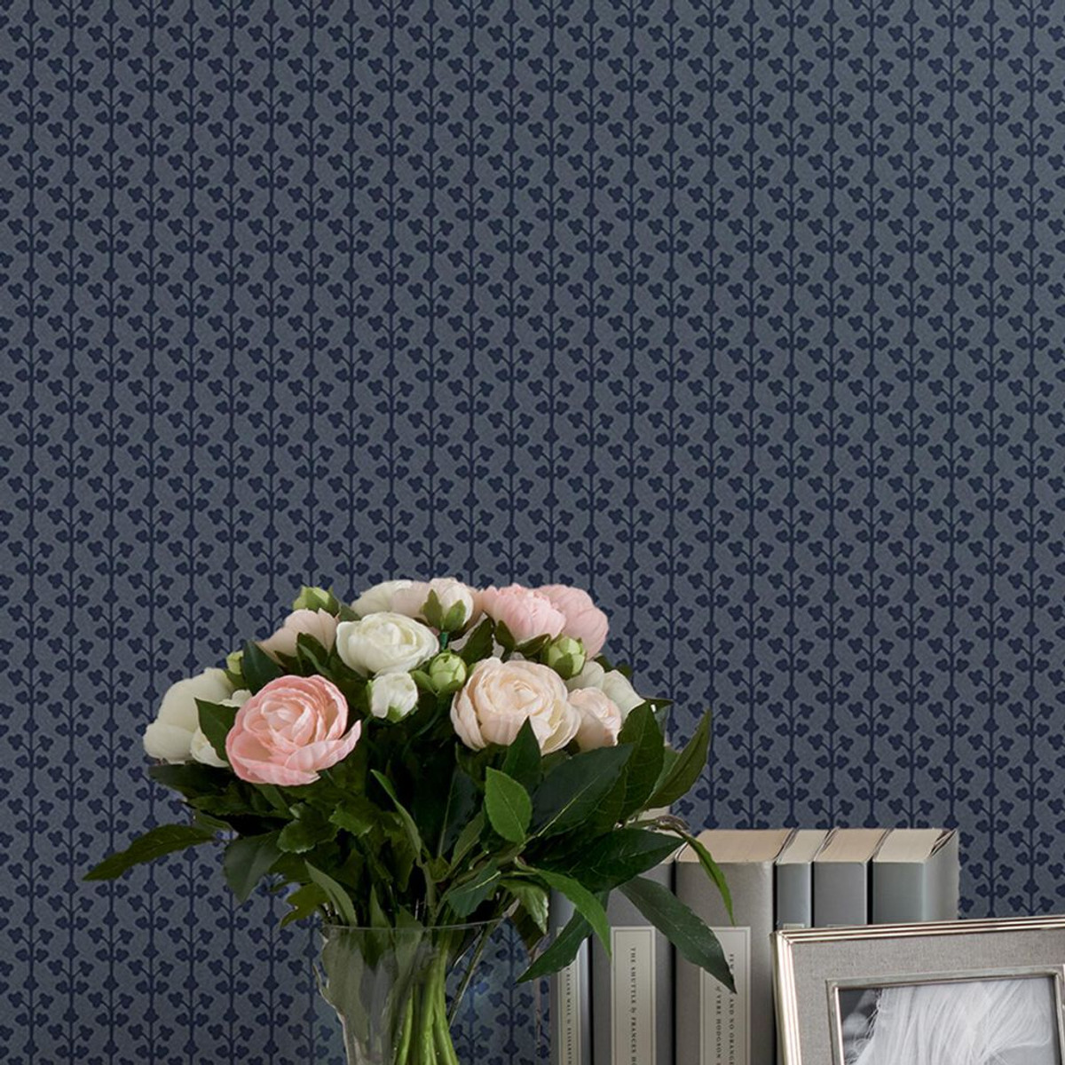 laura ashley seaham midnight blue wallpaper