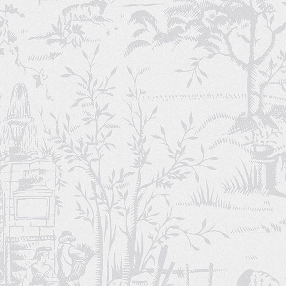 laura ashley toile de jouy sugared grey wallpaper