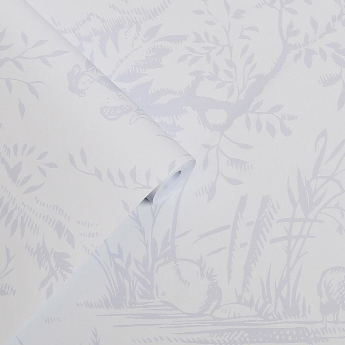 laura ashley toile de jouy sugared grey wallpaper