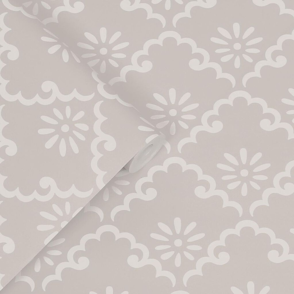 laura ashley coralie dove grey wallpaper