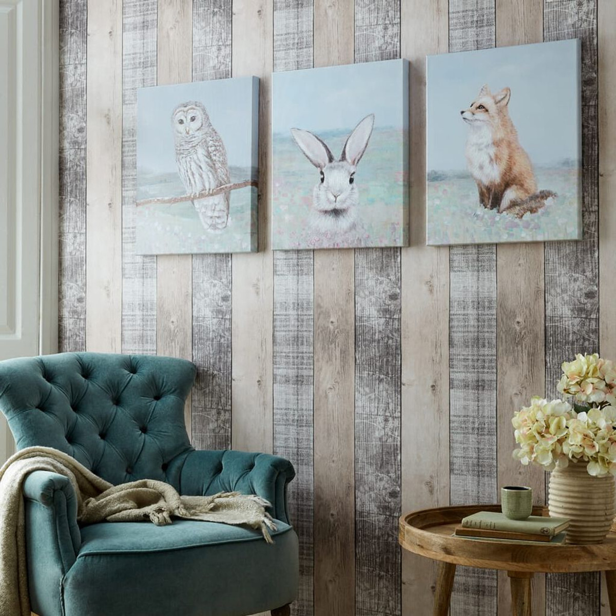 Spring Meadow Animals Canvases