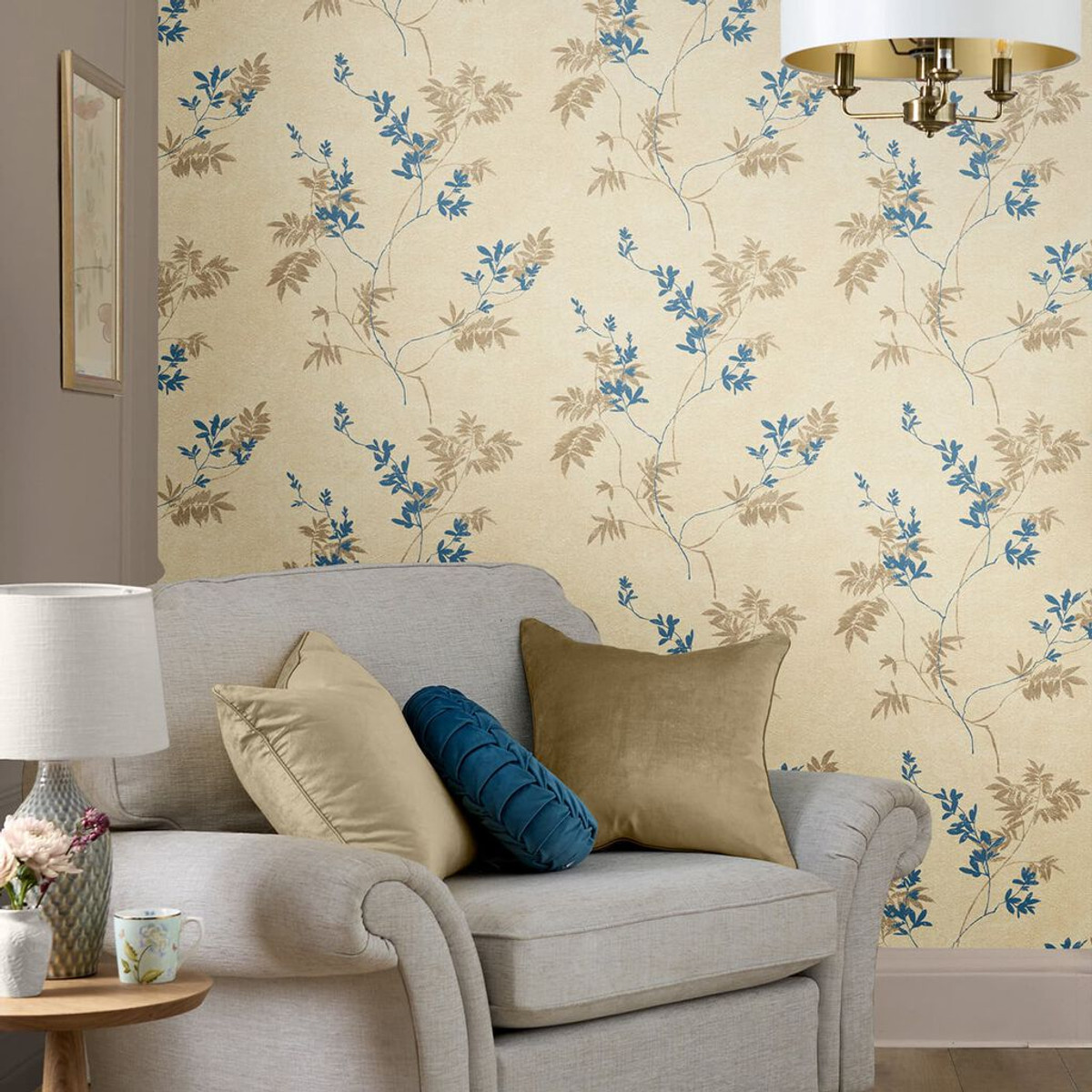 Laura Ashley Mari Gold Wallpaper