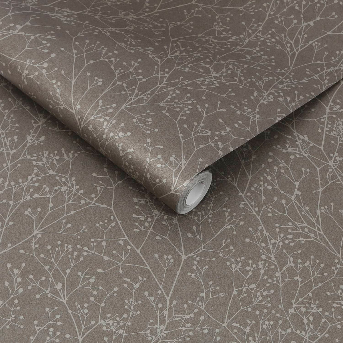 Gypsophila Mocha & Silver Wallpaper