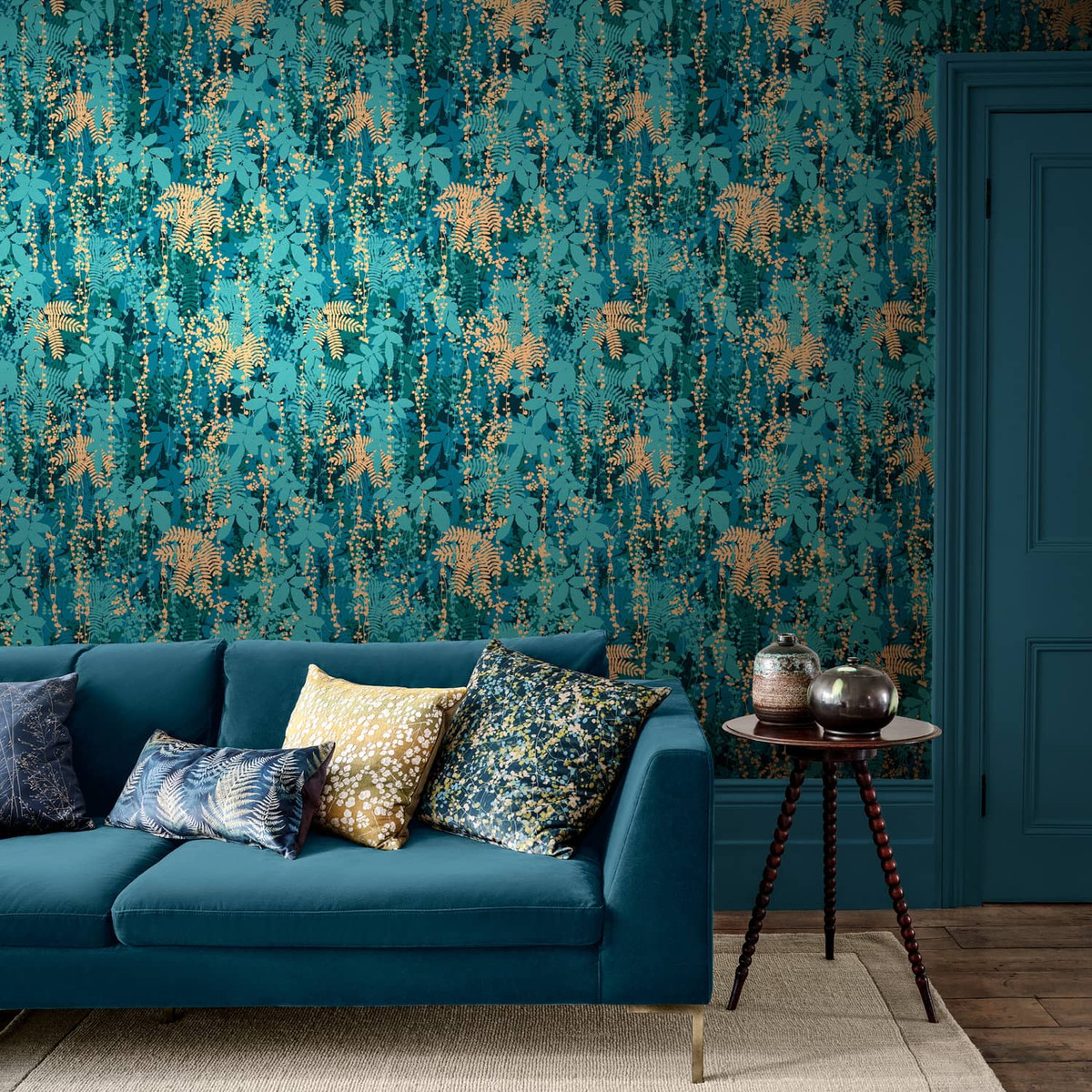 Canopy Peacock Wallpaper by Clarissa Hulse