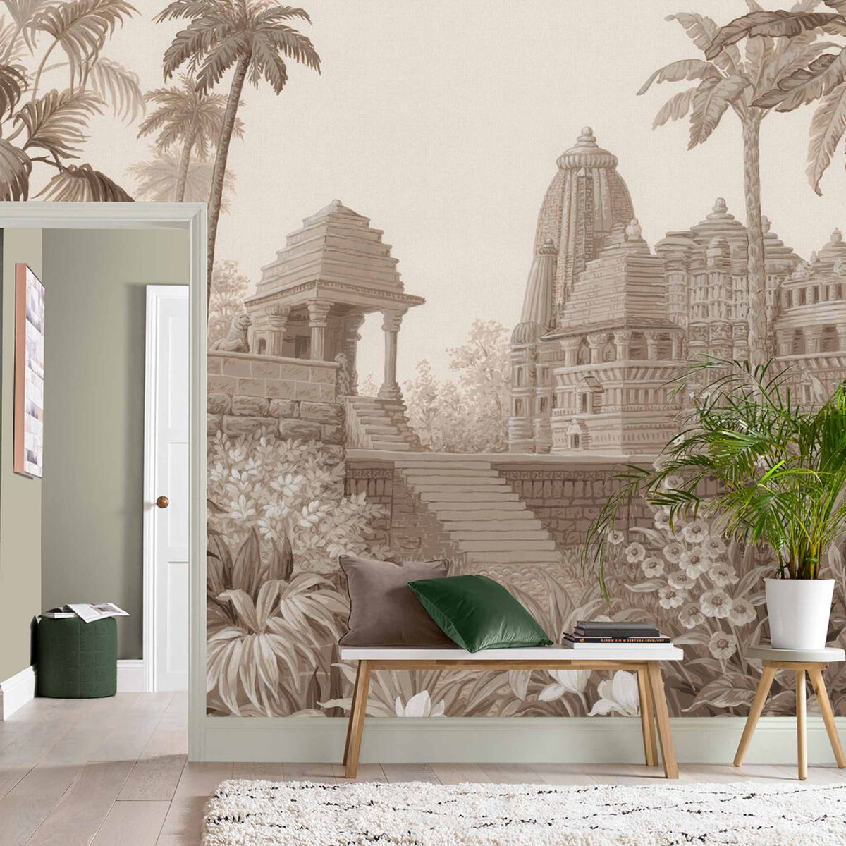 Temple Taupe Bespoke Mural