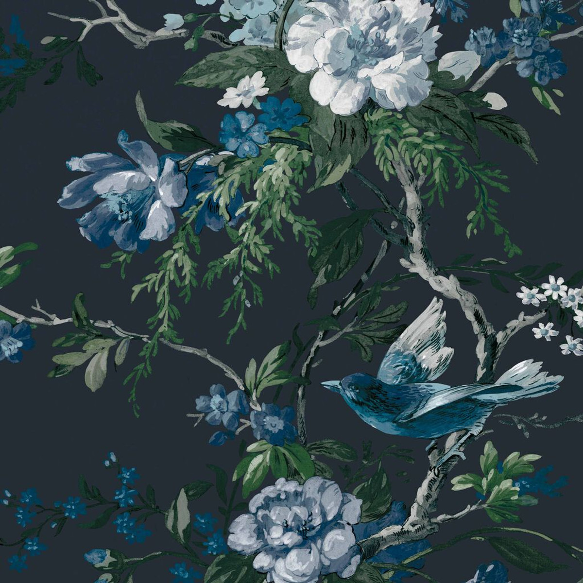 Venetian Floral Midnight Bespoke Mural