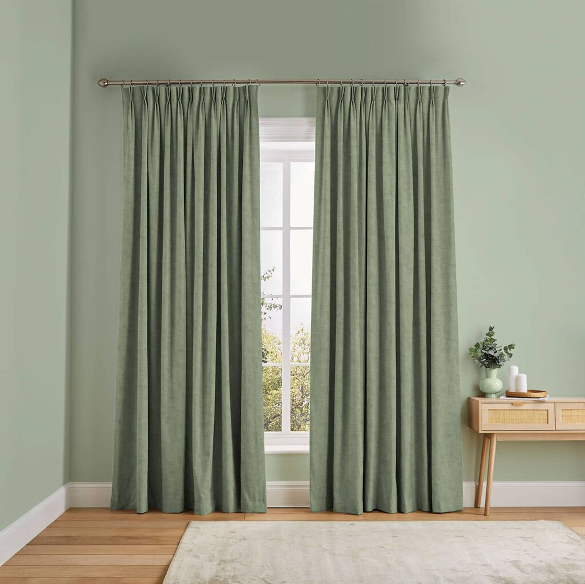 Organdy Sage Curtains