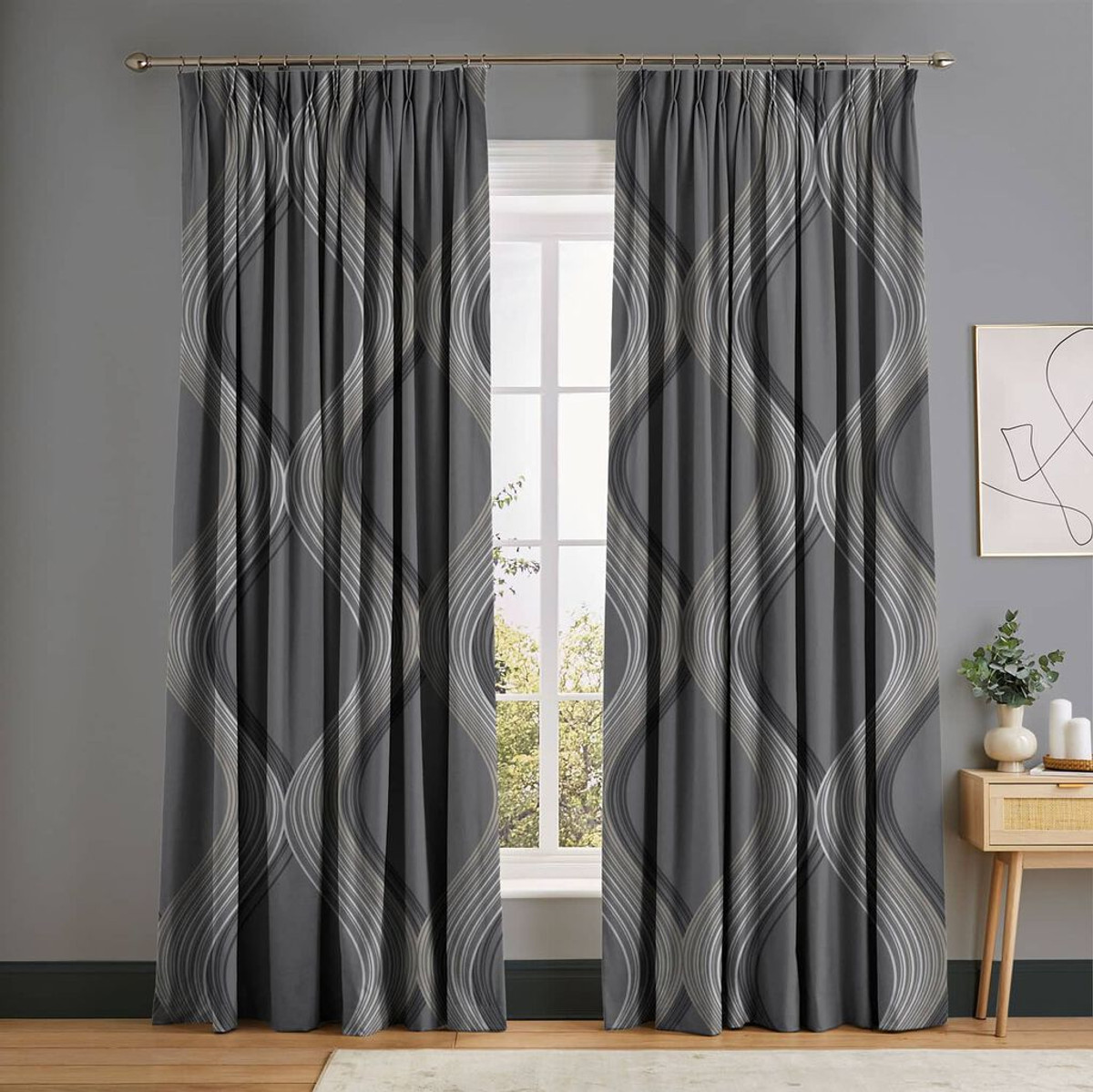 Euphoria Slate Curtains