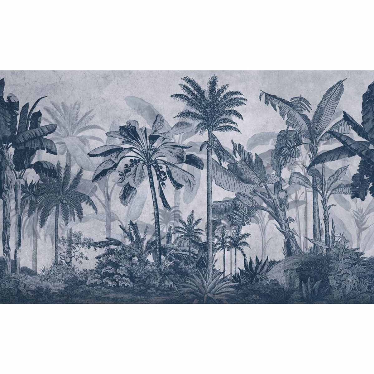 Vintage Jungle Navy Bespoke Mural