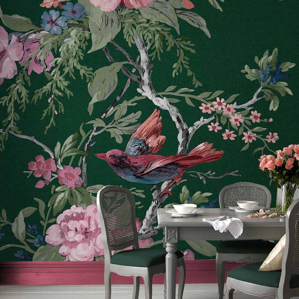 Venetian Floral Verde Bespoke Mural