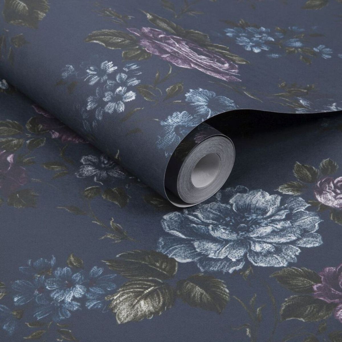 Muse French Navy Wallpaper