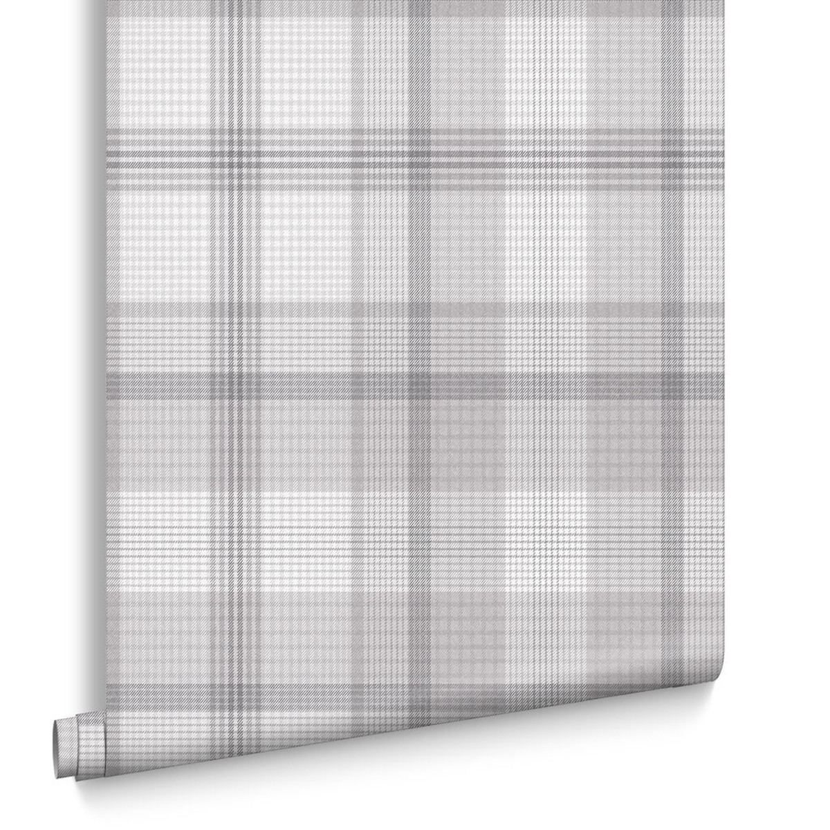 Heritage Plaid Grey Wallpaper