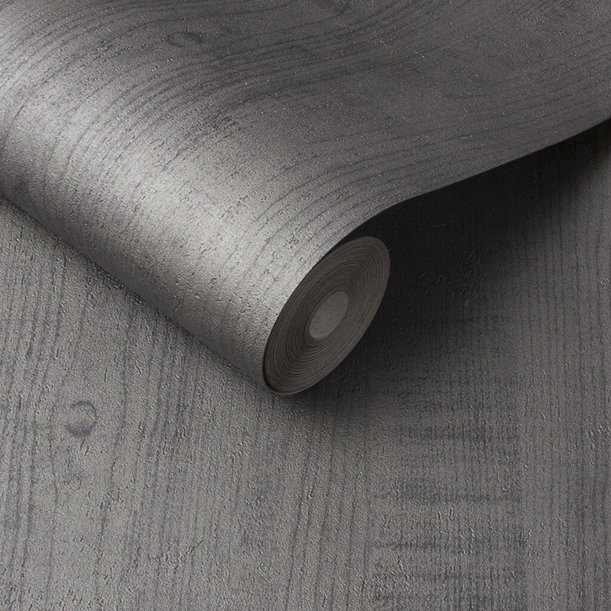 Wood Grain Grey Wallpaper