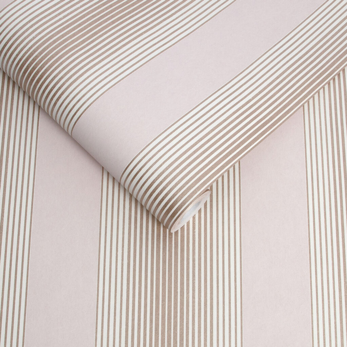 Lagom Stripe Blush & Rose Gold Wallpaper