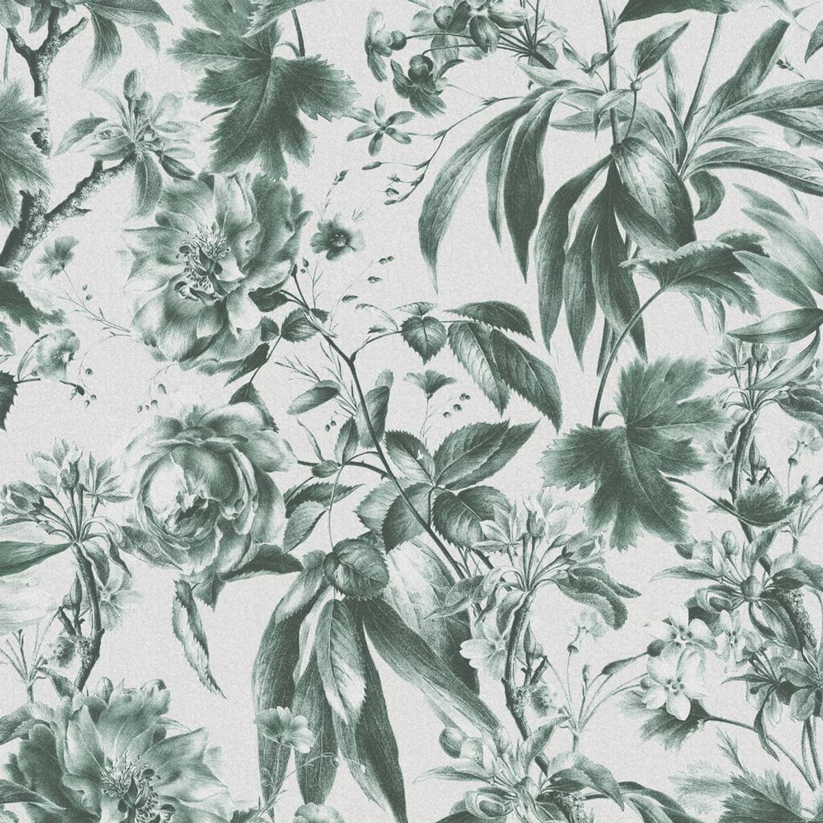 Arcane Garden Verdigris Wallpaper