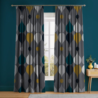 Coronation Craze Slate Curtain