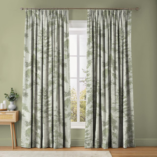 Norse Forest Soft Green Curtains