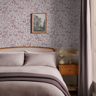 Archivist's Leaf Pink Wallpaper